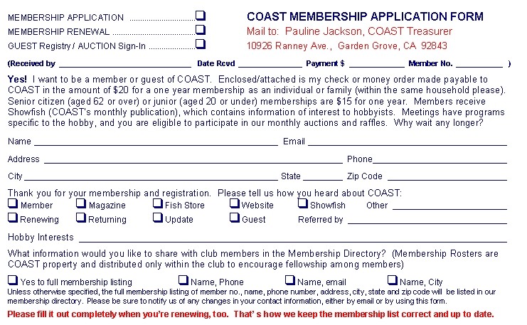 Image of membership application